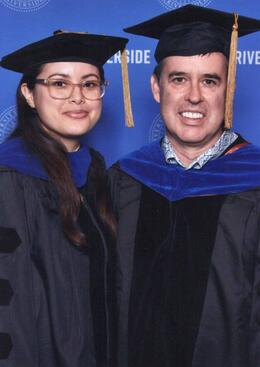 Zaira Jimenez and Dr. Solis at the 2023 Commencement Ceremony