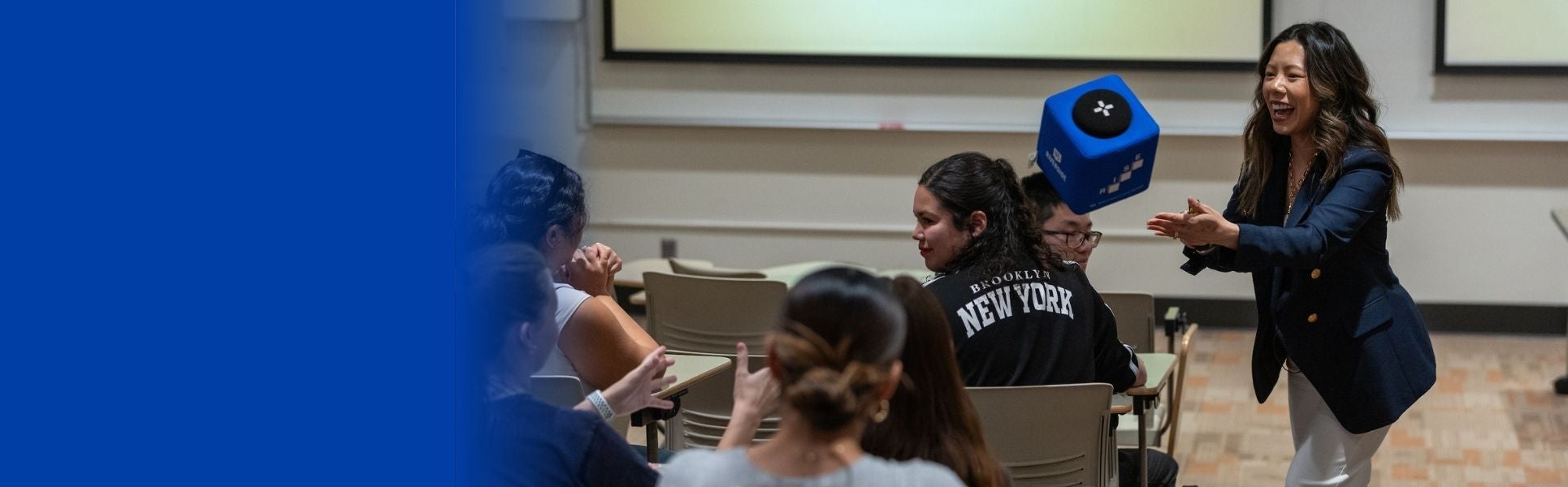 Professor and students in class
