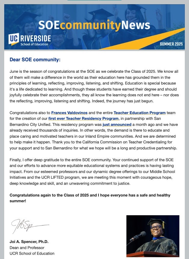 SOE Winter 2025 Newsletter