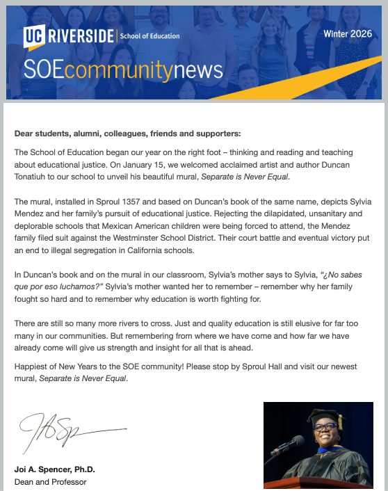 SOE Winter 2025 Newsletter