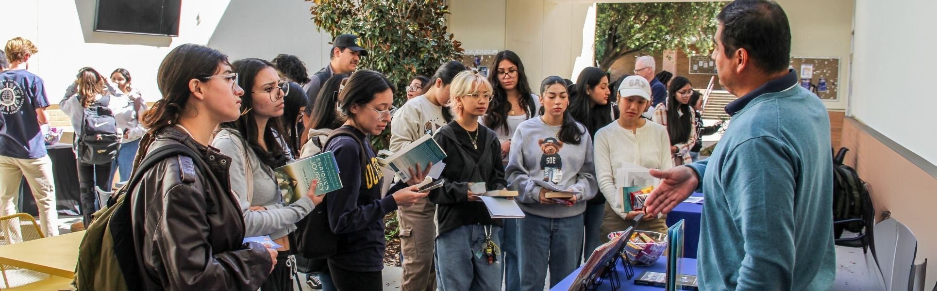 Dr. Miguel Zavala with students