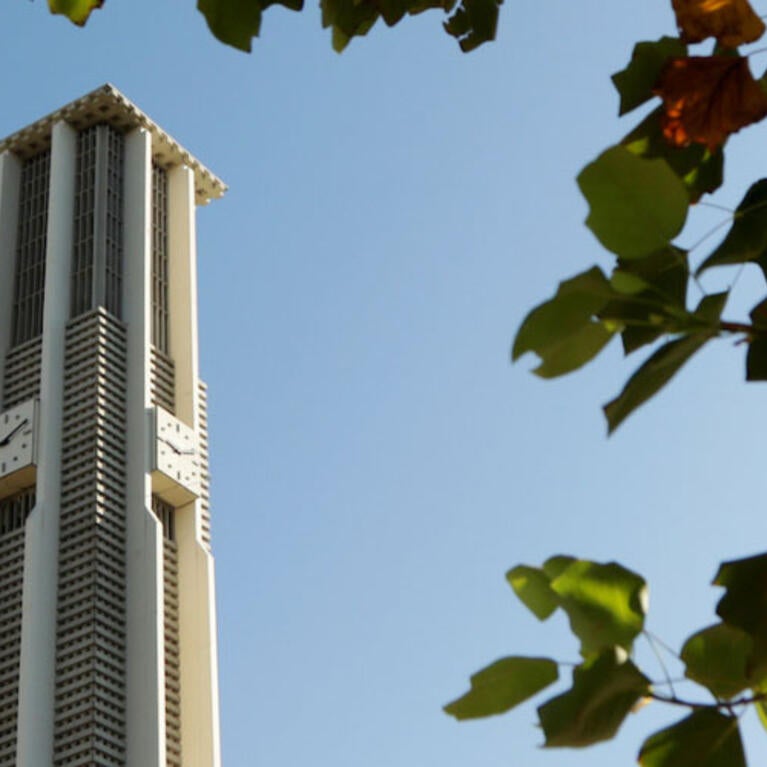 Bell Tower and trees (c) UCR/Stan Lim