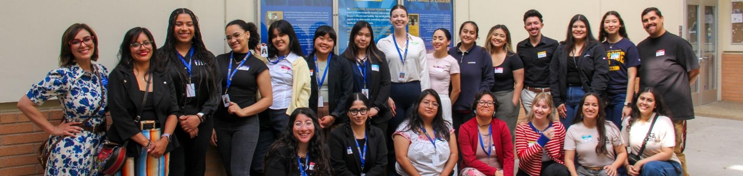 Teacher Education students with supervisor Michelle Stockdale