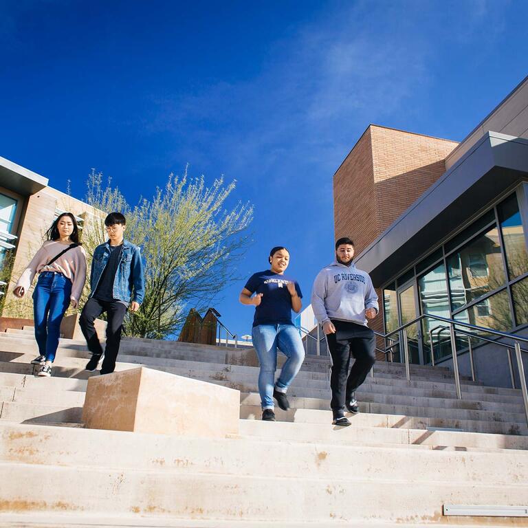 UCR doctoral students on campus