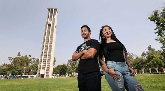 UCR Ford Fellows in front of Bell Tower